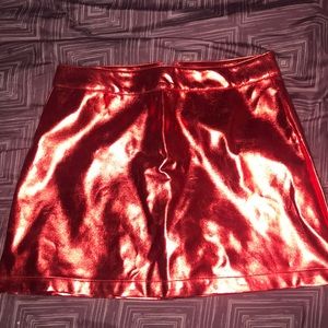 Faux leather skirt